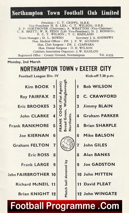 Northampton Town v Exeter City 1970 - Image 3