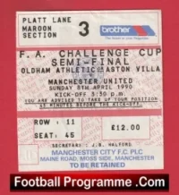 Oldham Athletic v Manchester United 1990 – Semi Final Replay Man City
