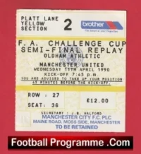Oldham Athletic v Manchester United 1990 – Semi Final Replay Man City