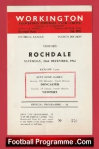 Workington Rugby v Rochdale 1962 – Rugby Programme