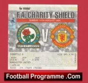Manchester United v Blackburn Rovers 1994 Charity Shield Ticket