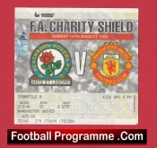 Manchester United v Blackburn Rovers 1994 Charity Shield Ticket