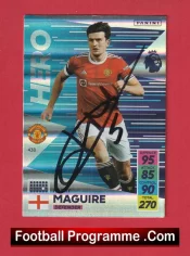 Manchester United Harry Maguire Autograph Signed Football Card Man Utd