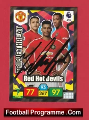 Manchester United Marcus Rashford Autograph Signed Football Card
