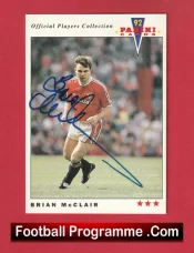 Manchester United Brian McClair Man Utd Signed Football Card Autograph