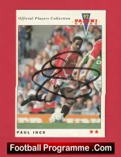 Manchester United Paul Ince Man Utd Signed Football Card Autographed