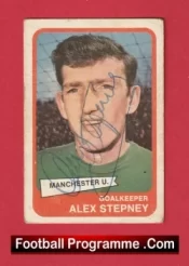 Manchester United Alex Stepney Autographed Signed Football Card Man Utd