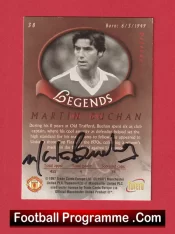 Manchester United Martin Buchan Autographed Signed Football Card Man Utd