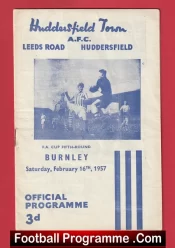 Huddersfield Town v Burnley 1957 – Denis Law Huddersfield Footballer