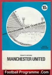 Manchester United Pirate Football Programme 1970s 1974 – 1975