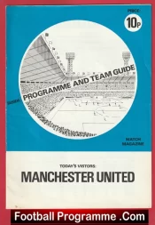 Manchester United Pirate Football Programme 1970s 1974 – 1975
