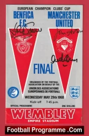 Manchester United v Benfica 1968 – European Cup Final Multi Autographed