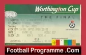 Liverpool v Manchester United 2003 League Cup Final Ticket Wales
