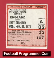 England v Germany 1970 – Football Ticket