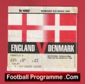 England v Denmark 1994 – Football Ticket
