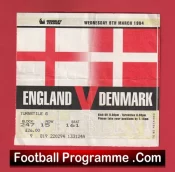 England v Denmark 1994 – Football Ticket