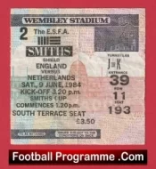 England v Holland 1984 – Football Ticket Netherlands