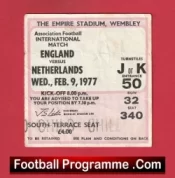 England v Holland 1977 – Football Ticket Netherlands