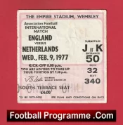 England v Holland 1977 – Football Ticket Netherlands