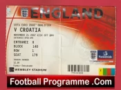 England v Croatia 2007 – Match Ticket Euro 2008