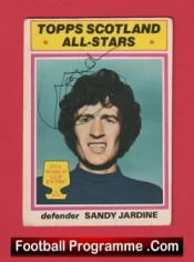 Scotland Sandy Jardine Autograph Signed Football Card 1978
