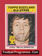 Scotland Willie Johnston Autograph Signed Football Card 1978