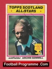 Scotland Archie Gemmill Autograph Signed Football Card 1978