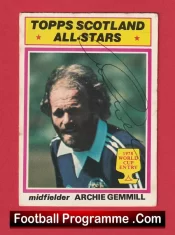 Scotland Archie Gemmill Autograph Signed Football Card 1978