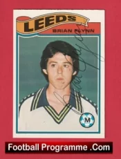 Leeds United Brian Flynn Autograph Signed Football Card 1970s