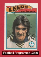 Leeds United Carl Harris Autograph Signed Football Card 1970s