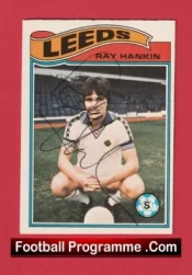 Leeds United Ray Hankin Autograph Signed Football Card 1970s