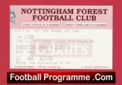 Nottingham Forest v Lyon 1995 – Football Match Ticket UEFA Cup