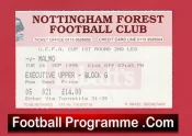 Nottingham Forest v Malmo 1995 – Football Match Ticket UEFA Cup