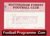 Nottingham Forest v Auxerre 1995 – Football Match Ticket UEFA Cup