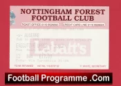 Nottingham Forest v Auxerre 1995 – Football Match Ticket UEFA Cup