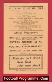 Sutton United v Tooting Mitcham 1950 – Brough Sports Ground