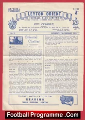 Leyton Orient v Reading 1954 – February 1950s