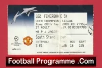 Manchester United v Fenerbahce 2004 – Ticket Wayne Rooney First Match