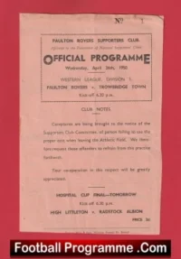Paulton Rovers v Trowbridge Town 1950