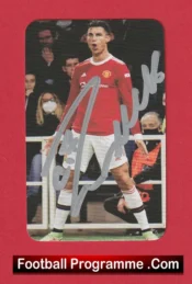 Manchester United Cristiano Ronaldo Autograph Signed Football Card Man Utd