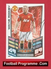 Manchester United Wayne Rooney Autograph Signed Football Card