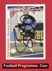 Manchester United Peter Schmeichel Autograph Signed Football Card Man Utd