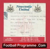 Newcastle United v Manchester United 1999 – Treble Season Match Ticket