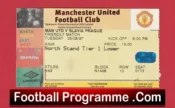 Manchester United v Slavia Prague 1997 – Man Utd Football Ticket