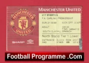 Manchester United v Everton 1999 – Treble Season Ticket