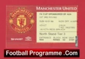 Manchester United v Middlesbrough 1999 – Treble Season Match Ticket