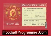 Manchester United v Middlesbrough 1999 – Treble Season Match Ticket