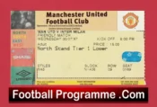 Manchester United v Inter Milan 1997 – Football Ticket Friendly Man Utd