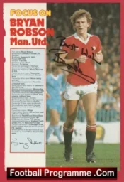 Manchester United Bryan Robson Autograph Signed Picture Man Utd