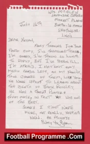 Manchester United Billy McGlynn Signed Letter